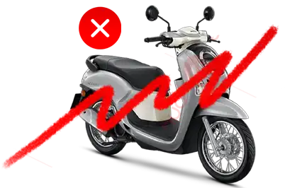 typical 125 scooter rental to show that it is an inferior choice of rental bike in chiang mai