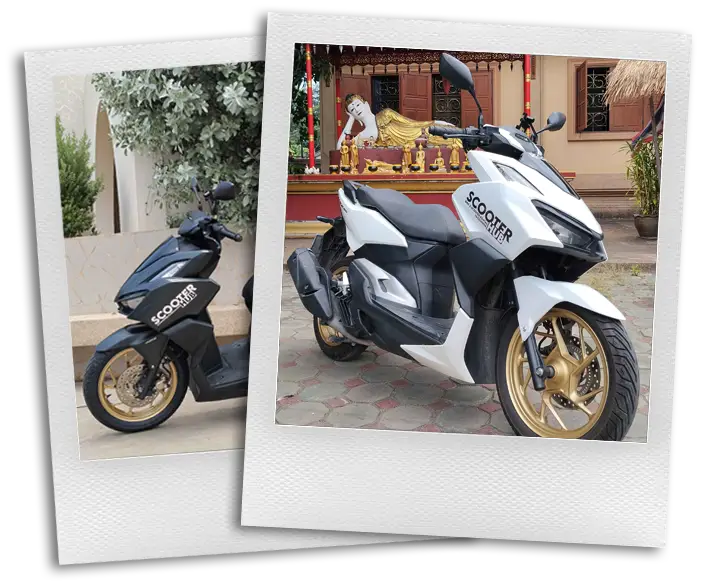 two honda click 160 rental bikes in chiang mai